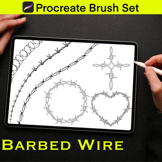 Barbed Wire Procreate Brush Set